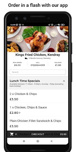 Android application Kings Fried Chicken, Kendray screenshort