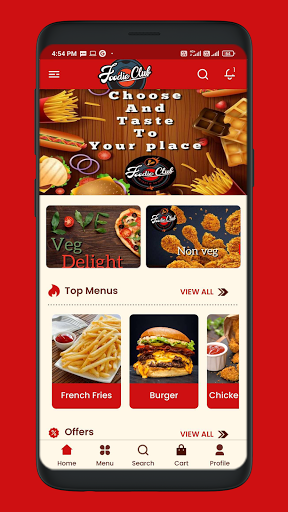 Android application Foodie Club screenshort