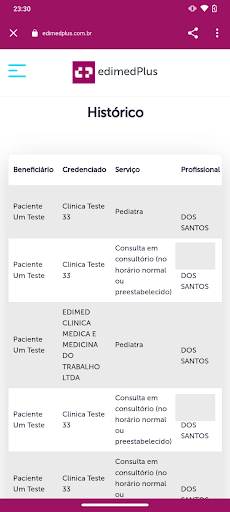 edimedPlus Beneficiário Screen 3