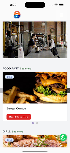 Android application Restaurant HGMaxtec screenshort