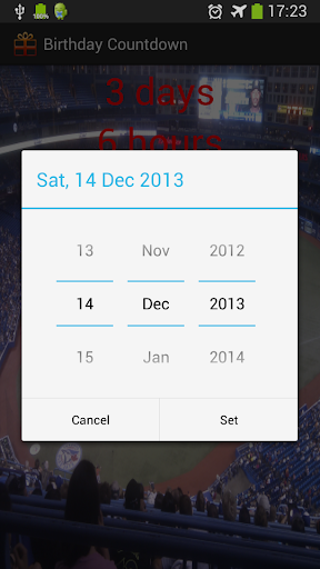 Android application Birthday Countdown screenshort