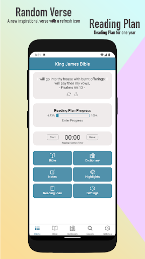 Android application KJV Bible - King James Version screenshort