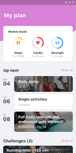 Android application Stairway Fitness screenshort