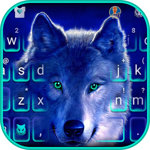 Wild Ice Wolf Keyboard Theme