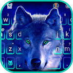 Cover Image of Скачать Wild Ice Wolf Keyboard Theme  APK