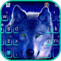 Wild Ice Wolf Keyboard Theme