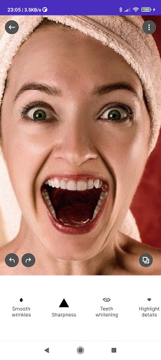 Screenshot of Face editing retouch Facefact