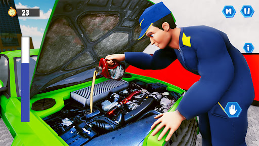 Gas Station Car Wash Salon 3D