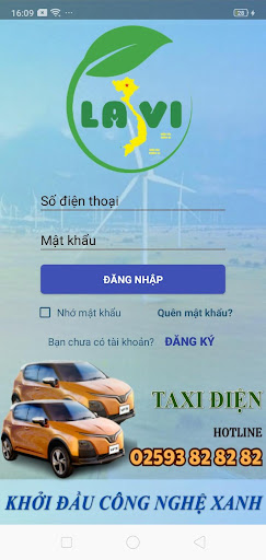 Android application Taxi Điện Lavi screenshort