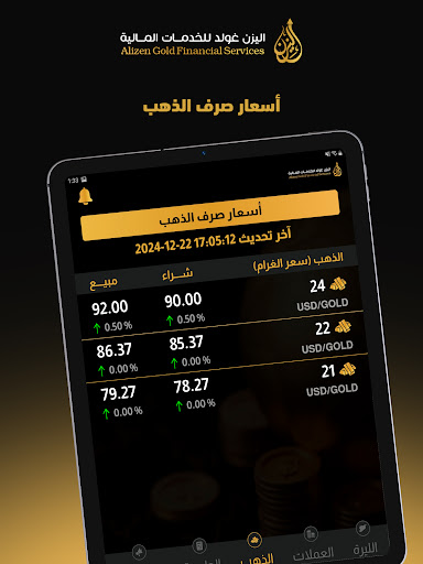 اليزن جولد - اسعار الصرف