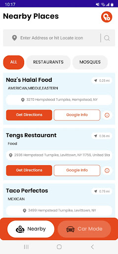 Android application Halal Directory(Food & Mosque) screenshort