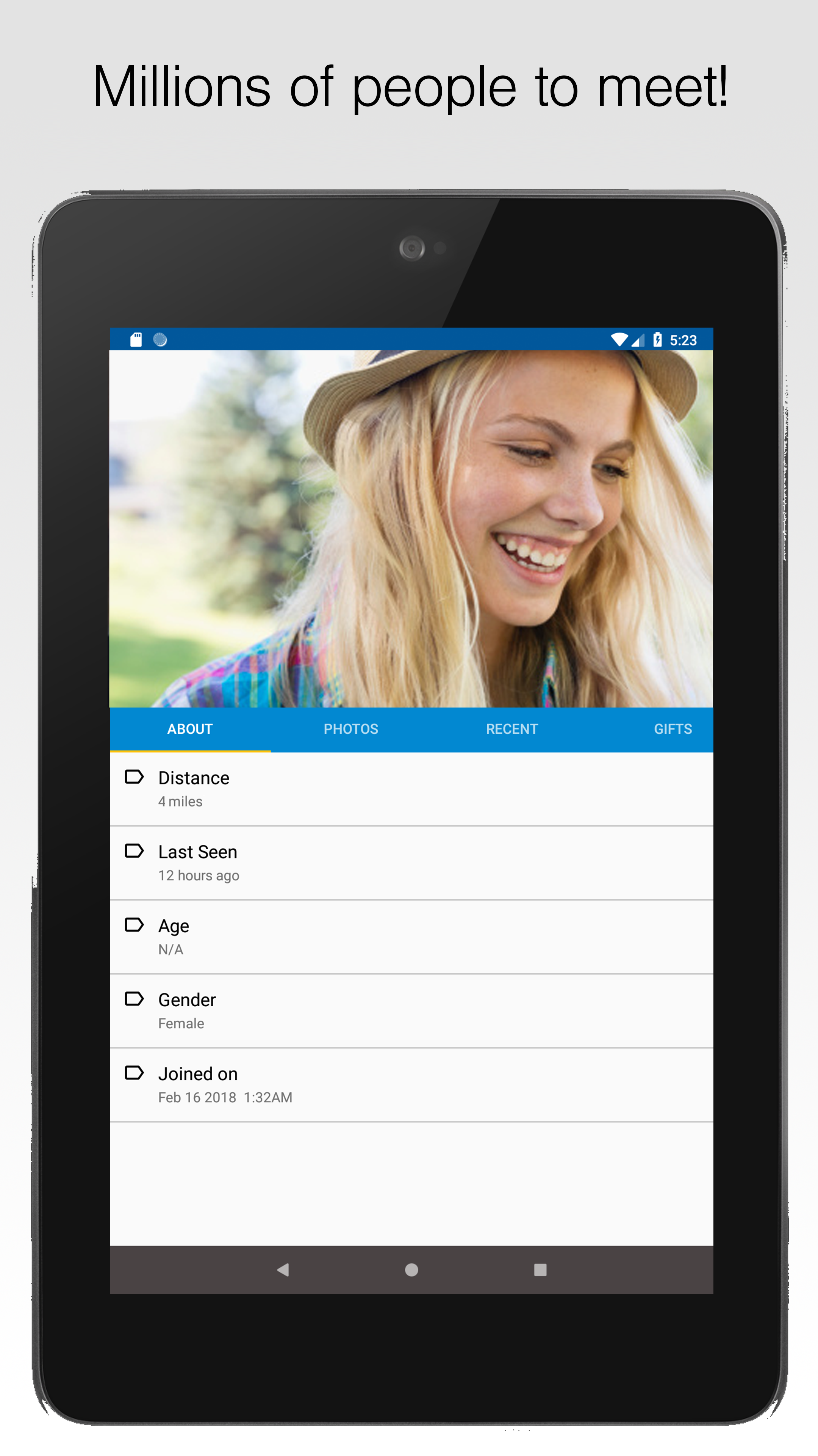 Android application Nearby - Chat, Meet, Friend screenshort