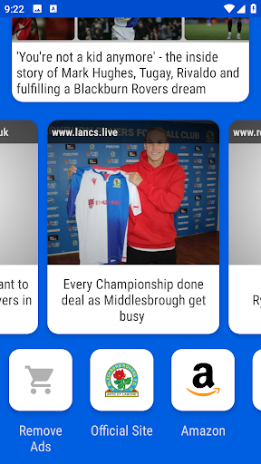 Blackburn Rovers Fan App Screen 2