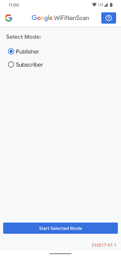Android application WifiNanScan App screenshort