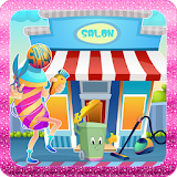 Hair salon cleaning games icon