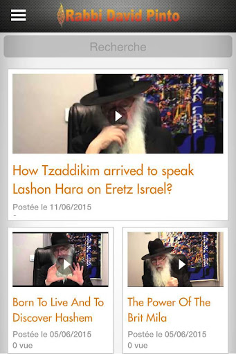 Android application Rabbi David Pinto screenshort