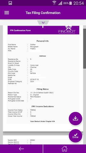 Finobot: tax and wealth app Screen 3