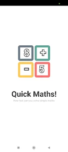 Quick Maths - Maths Game