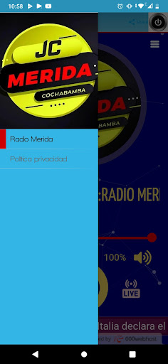 Android application Radio Fe y Alegria screenshort