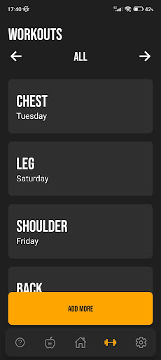 GymTracker Screen 3