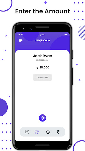 Android application UPI QR Maker - QR Code Scanner screenshort