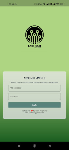 Android application Absensi Mobile screenshort