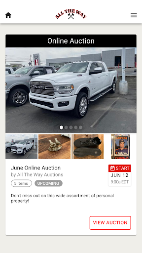 Android application All The Way Auctions screenshort