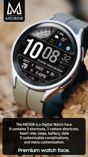 MD308 Digital watch face Screen 3