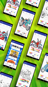 Imágen 2 Dibujos De Motos Para Colorear android
