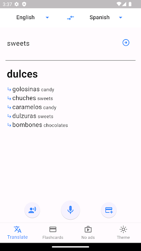 Android application Say and understand screenshort