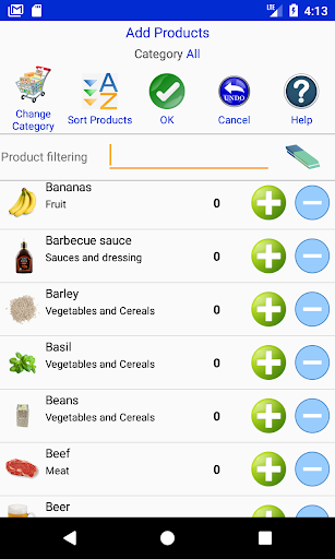 Shopping List Screen 3
