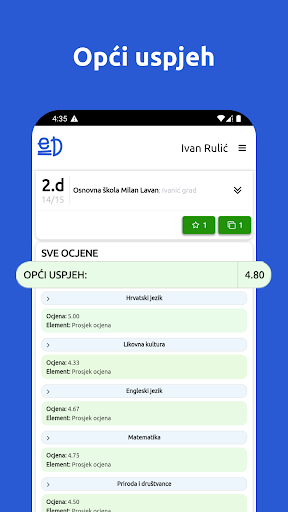 eDnevnik Super Računa prosjek