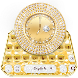 Gold Diamond Watch Keyboard icon
