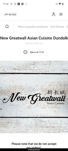 Android application New Greatwall Asian Cuisine screenshort