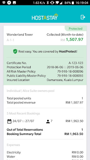 HostAStay Owner App Screen 3