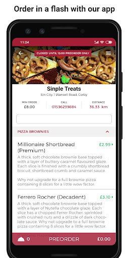 Android application Sinple Treats screenshort