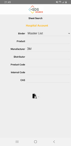 Android application mSDS Source Link v9 screenshort
