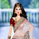 Indian Makeup Saree Dress Game icon