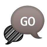 GO SMS - Shaded Gray Stripes icon