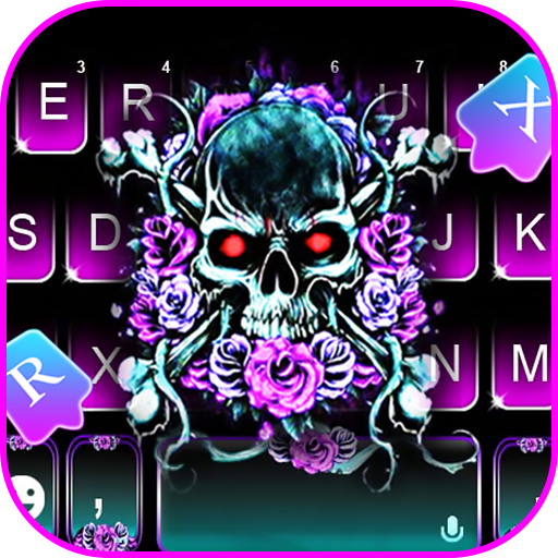 Rose Skull Keyboard Theme logo