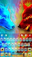 screenshot of Fire Ice Wolf Keyboard Theme