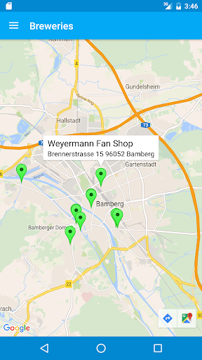 Screenshot of Bamberg Beer Guide