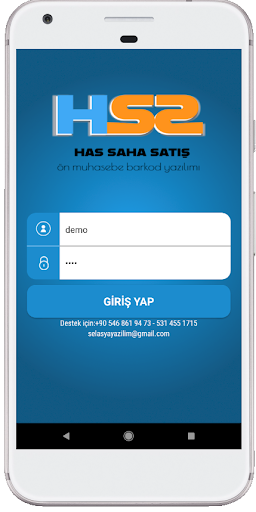 Android application HAS Saha Satış screenshort