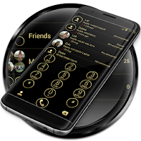 Dialer Circle Black Gold Theme