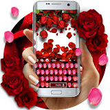 Red Rose Petal Floral Keyboard theme icon