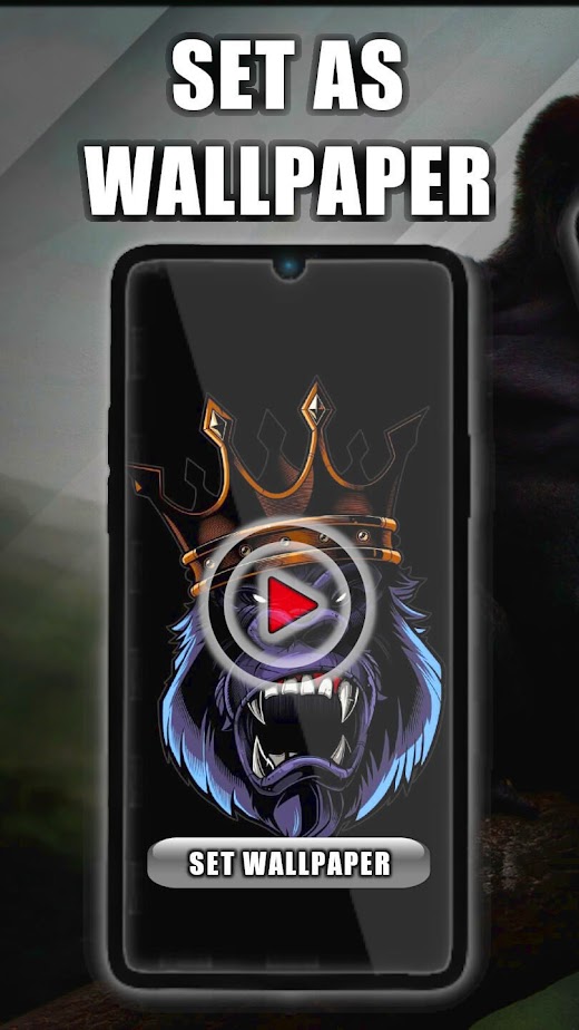 Android application Gorilla Live Wallpaper screenshot