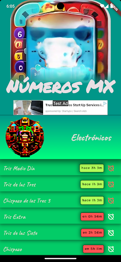 Android application Numeros Lotería México screenshort