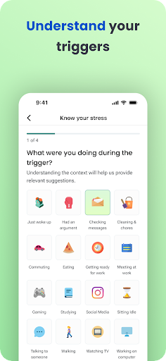 Stress & Anxiety Monitor App Screen 3