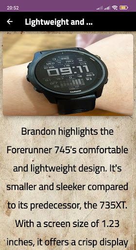 Garmin Forerunner 745 guide Screen 2