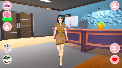 Android application Talking Office Girl screenshort